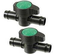 Getue Habitech 2-Pack in-Line Barbed Ball Valve for 3/4 inch Tubing - Regulate and Shut-Off/on Water Flow