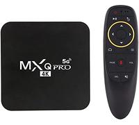 Getue MXQ Pro 5G with Air Mouse Gyroscope Version Android 10.0 TV Box 2021 Upgraded Ram 2GB ROM 16GB Android Smart Box H.265 HD 3D Dual Band 2.4G/5.8G WiFi Quad Core Home Media Player