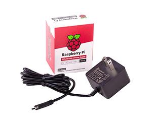 Getue Raspberry Pi 4 Model B Official PSU, USB-C, 5.1V, 3A, US Plug, Black SC0218 Pi Accessory (KSA-15E-051300HU)