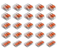 Getue Wago 2 Port (10) 3 Port (10) 5 Port (5) 221 Splicing Connector, Lever-Nut Assortment Pocket Pack for All Wire 12-24 AWG
