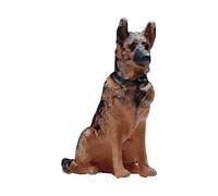 getuse 1:64 Micro Dog Figurine Diorama Model, Resin Hand Painted Miniature Scene Decoration for DIY Landscape Layout (Height 1.3cm)
