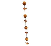 getuse Chaîne de pluie vintage en forme d'abeille pour gouttières - 120 cm en fer pour drainage d'avant-toit, décoration de maison de jardin