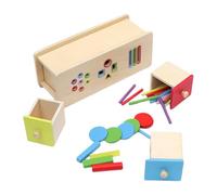 getuse Coffret à Tiroirs en Bois pour Trier Couleurs et Formes - Jouet Éducatif pour Bébés 1-3 Ans