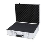 getuse Étui de transport rigide en aluminium avec mousse personnalisable pour équipement audio, cartes son, microphones, appareils photo, boîte de rangement de protection blanche, clé XL