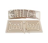 getuse Jouet Labyrinthe en Bois Développement Cérébral Gauche Droit, Jeu de Société Coordination Main Œil, Entraînement Motricité Fine 30x15cm