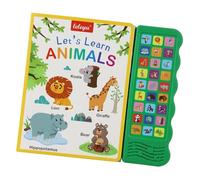 getuse Livre de Sons en Anglais pour Développer Le Langage et L'apprentissage de L'anglais en Maternelle - Jouet Musical Éducatif- Animaux Sauvages