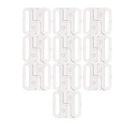 getuse Lot de 10 crochets en plastique avec fermoir pour sangle de soutien-gorge, 33 mm, pour femme, sous-vêtements, bikini, harnais de natation - Transparent