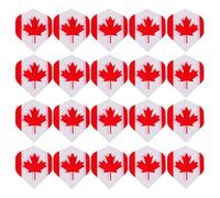 getuse Lot de 20 ailettes de fléchettes drapeau canadien pour professionnels, taille standard en PET