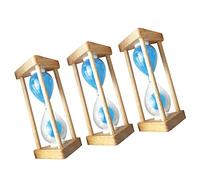 getuse Lot de 3 sabliers en bois - 5 minutes, 90 secondes, 1 minute - Cuisine, yoga, jeux, lecture, étude, exercice, sauna, brossage des dents, repos, histoire, auto-introduction, patience