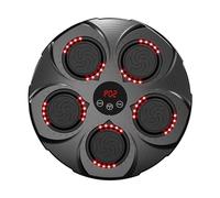 getuse Machine de boxe musicale à fixer au mur Sac de frappe pour adultes et enfants Temps de réaction Noir Rouge