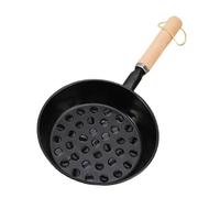 getuse Mini panier de démarrage en charbon de bois portable pour griller, outil de barbecue de voyage avec poignée en bois - 14 cm avec trou