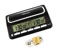 getuse Minuteur électronique portable multifonction 3 en 1 avec horloge de jeu d'échecs rechargeable par USB et règles de synchronisation réglables