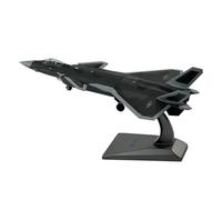 getuse Modèle Avion de Chasse J-20 1/100 Échelle Moulé sous Pression Alliage avec Support Décor Bureau Collection