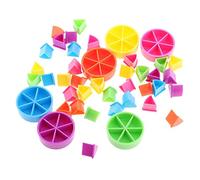 getuse Pack de 42 Pièces de Jeu pour Fractions Mathématiques, Pièces de Poursuite Triviale des Coins, Jeux Éducatifs pour Apprentissage des Fractions