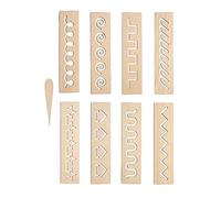 getuse Planche de Traçage en Bois 8 Pièces Alphabet et Motifs Géométriques - Apprentissage Écriture Préscolaire Montessori