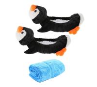 getuse Protège-lame élastique avec chiffon de nettoyage pour patins artistiques, patins de hockey, protection de la marche, 35 cm, bleu pingouin