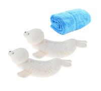 getuse Protège-lame élastique avec chiffon de nettoyage pour patins artistiques, patins de hockey, protection de la marche, 35 cm, bleu sceau