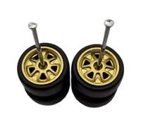getuse RC Car Wheels and Tires 1/64 Scale - Professional Replacement Parts - Direct Fit - Easy Installation - 2 Wheels- Or