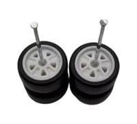 getuse RC Car Wheels and Tires 1/64 Scale - Professional Replacement Parts - Direct Fit - Easy Installation - 2 Wheels- Blanc
