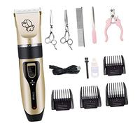 getuse Tondeuse de toilettage professionnelle pour animaux domestiques à faible bruit rechargeable par USB avec 5 lames réglables et 4 peignes