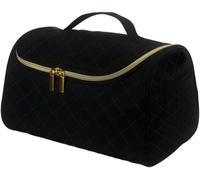 getuse Trousse de maquillage pour bigoudis Dyson - Organiseur de voyage rembourré avec 4 emplacements, 2 poches et crochet pivotant, idéal pour Airwrap et styler complet, noir