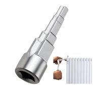 GEU Cle Etagée Universelle 1/2 Pouce a 5 Niveaux avec Douille Carrée, Cliquet Radiateur Robuste pour Installations Sanitaires et Chauffage, Outil de Plomberie Multifonction pour Montage et Demontage