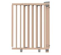Geuther 2734+ barrière de sécurité pivotante, certifiée TÜV/GS, barrière de sécurité pour porte, barrière de sécurité pour escalier (86 cm - 133 cm, à percer, barrière bébé haute), bois non traité