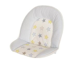 Geuther 4737 Réducteur de siège universel coussin d'assise coussin pour chaise haute convient à toutes les chaises hautes housse lavable en coton disponible en plusieurs couleurs étoile