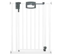 Geuther 4791+ Tablier de pied Easylock Plus Ajustement: 68 cm - 76 cm Certifié TÜV/GS Barrière de sécurité pour escaliers Sans percer Barrière pour bébés Ouverture des deux côtés Blanc