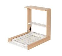 Geuther 4872 Étagère à langer murale Wicki Étagère avec matelas à langer peu encombrante utilisable d'une seule main planche à langer agréable pour le dos Naturel Motif: étoile