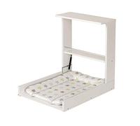 Geuther 4872 Étagère à langer murale Wicki Étagère avec matelas à langer peu encombrante utilisable d'une seule main planche à langer agréable pour le dos Blanc Motif: étoile