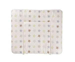 Geuther 5835 Meuble à langer Lena dimensions: 85 x 75 cm matelas à langer pour étagère à langer Clarissa et autres tables à langer avec bord surélevé et protection de la tête lavable étoile