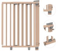 Geuther 2732+ Protection de porte pivotante Plage de réglage: 58 cm - 105 cm Certifié TÜV/GS Protection de porte Protection d'escalier Barrière haute pour bébés Réglable Nature