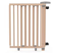 Geuther 2733+ barrière de sécurité pivotante, certifiée TÜV/GS, barrière de Porte (67 cm - 95 cm, à percer & à Fixer, barrière bébé Extra Haute, réglable en continu), Bois Non traité
