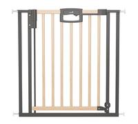 Barrire De Porte Pression Easylock Plus En Bois/Mtal Noir Et Nature - Max 168 Cm
