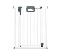 Geuther Easylock Plus - Barrière de protection d'escalier sans perçage - Largeur : 76 à 84 cm - En bois et métal - Avec ouverture des deux côtés - Pour enfant - Blanc
