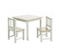 Geuther Ensemble table et 2 chaises – Bois de haute qualité, design ergonomique – Vert menthe