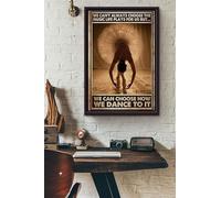 Geuuki Plaque en métal vintage « We Cant Always Choose The Music Life Plays But We Can Choose How We Dance To It » - 20,3 x 30,5 cm