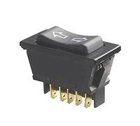 GEUXE 2 pièces Daier Auto électrique fenêtre Interrupteur Bouton Universel 5 Broches flèche icône avec LED Verte 20A 12VDC for Voiture Camion véhicule