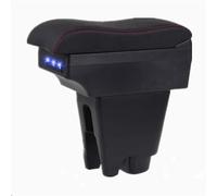 GEUXE Ajustement for Peugeot 107 accoudoir for Toyota Aygo BJ for citroën C1 accoudoir boîte pièces intérieures boîte de Rangement spéciale avec lumière USB (Color : A Black Red Line)