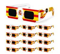 GEVECORI Lot de 12 Lunettes Éclipse Solaire - Certifiées CE et ISO 12312-2 pour Vision Sûre - Lunette Éclipse Solaire 2026 pour Observation Totale (Espagne) et Partielle (France) (12PCS/Jaune)