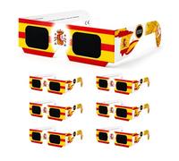GEVECORI Lunettes Eclipse Solaire [Lot de 6] - Certifiées CE et ISO 12312-2 pour Vision Sûre - Lunette Éclipse Solaire 2026 pour Observation Totale (Espagne) et Partielle (France) (6PCS/Jaune)