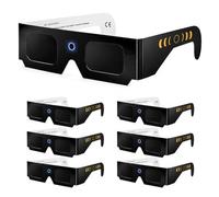 GEVECORI Lunettes Eclipse Solaire [Lot de 6] - Certifiées CE et ISO 12312-2 pour Vision Sûre - Lunette Éclipse Solaire 2026 pour Observation Totale (Espagne) et Partielle (France) (6PCS/Noir)