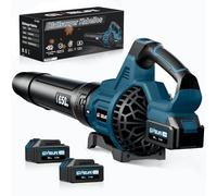 GEVEELIFE Souffleur à Batterie pour Feuilles 18 V 257 km/h Souffleur électrique à Feuilles avec 3 Vitesses et 2 Batteries de 5,2 Ah - Souffleur à Feuilles sans Fil pour Jardin, Feuilles, poussière et