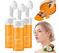 Gevona Cleanser 100ml New Gevona Turmeric Face Wash with Brush 2025 Formula Gevona Face Cream Hydrating Brightening Foaming Facial Cleanser for Dullness & Fine Lines, All Skin Types (3)