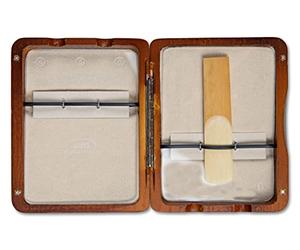 Gewa 751015 Etui pour anches Saxophone Alto 6 anches Laqué Brun/Rouge