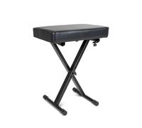 GEWA banc de clavier noir, réglable en hauteur 3 positions, assise en similicuir noir 43x31 cm, rembourrage 6 cm