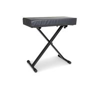 GEWA banc de clavier noir, réglable en hauteur 4 positions, assise en similicuir noir 60x32 cm, rembourrage 7 cm