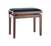 GEWA Banc de piano Deluxe, bois massif, réglable en hauteur noyer foncé mat