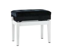 Gewa Banc de Piano Deluxe Compartment Blanc Mat, avec Compartiment à partitions